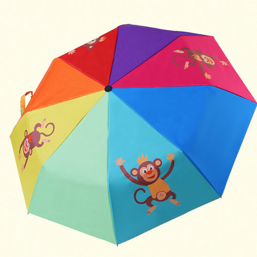 일러스트 어린이 유아동 자동 3단 우산